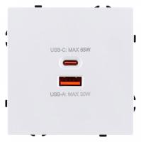 Розетка 2хUSB type A и C без рамки Kollinger Eclipse EC-024WH