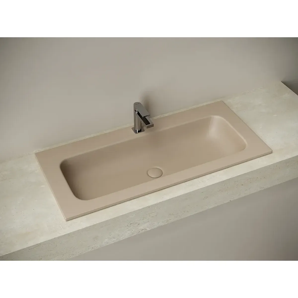 Раковина Ceramicanova Grace CN7013MC 101x45,7 см, накладная, капучино матовый