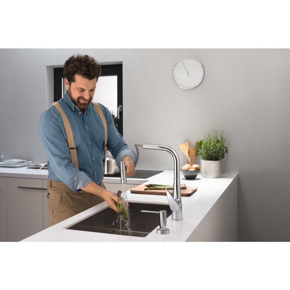 Смеситель для кухни hansgrohe Talis Select M51 73867800 с вытяжным душем сталь