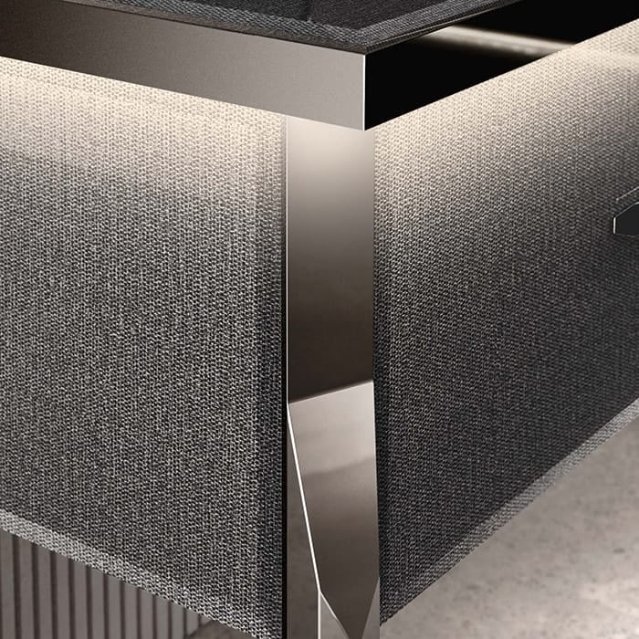 Комплект мебели Milldue Vintage Edition Hilton 05 стекло twill smoke/черный хром