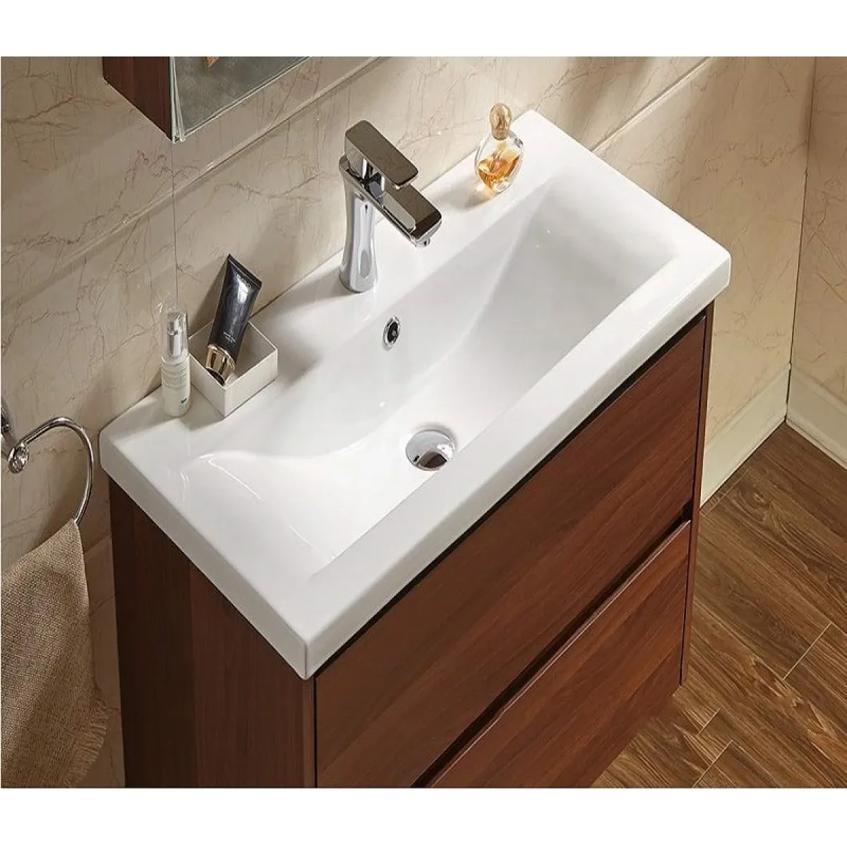 Раковина CeramaLux 9393-70 71,5x39,5 см, накладная, белый