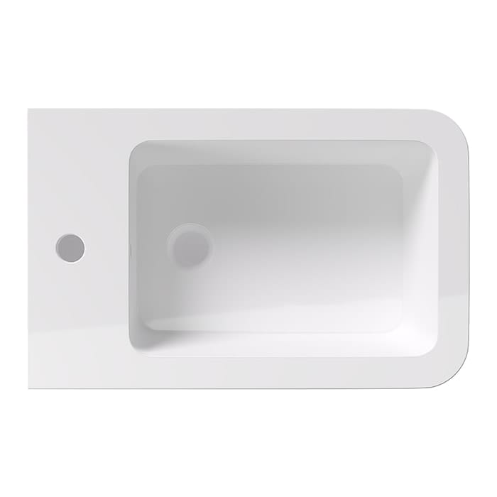 Подвесное биде Alice Hide Square 31220101SET с набором креплений белое глянцевое