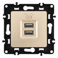 Розетка USB без рамки Arte Milano am-217 217.46-1.shampan