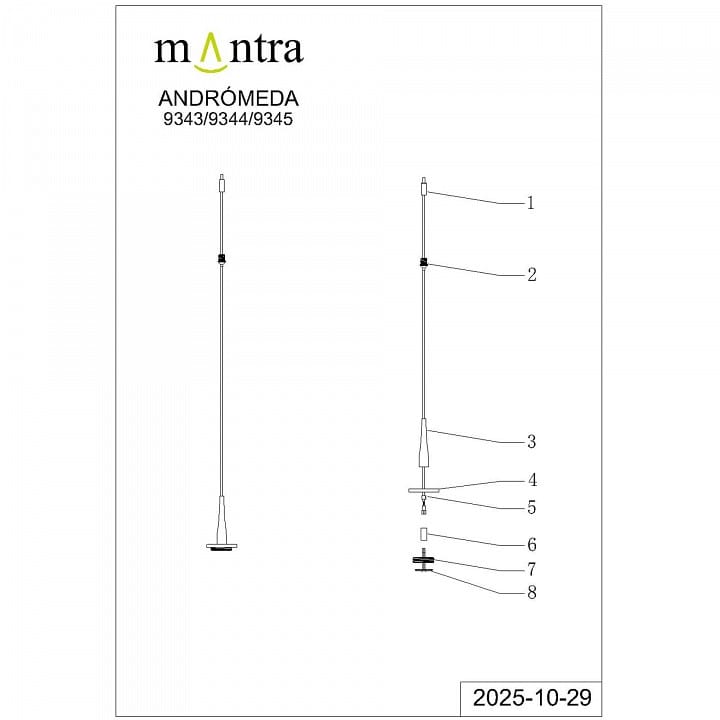 Подвесной светильник Mantra Andromeda 9344