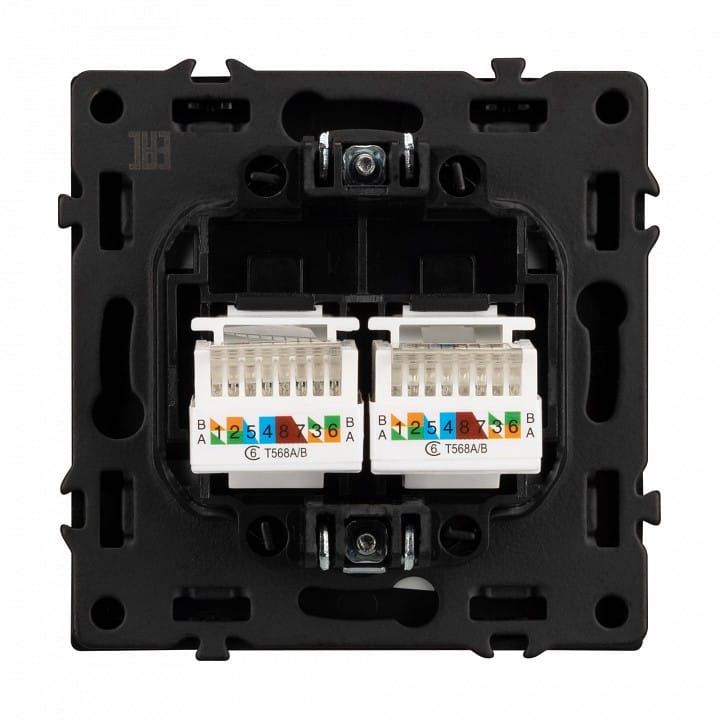 Розетка двойная Ethernet RJ-45 без рамки Arlight NOBE 054313(1)