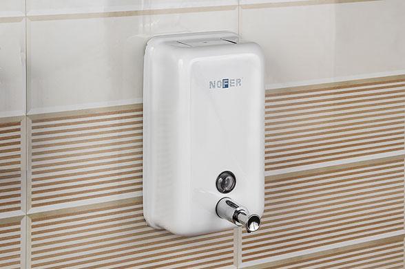 Диспенсер для мыла Nofer INOX 03001.W белый