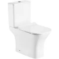 Унитаз-компакт Olive’S Porto PR31126DP безободковый, с сиденьем микролифт, белый