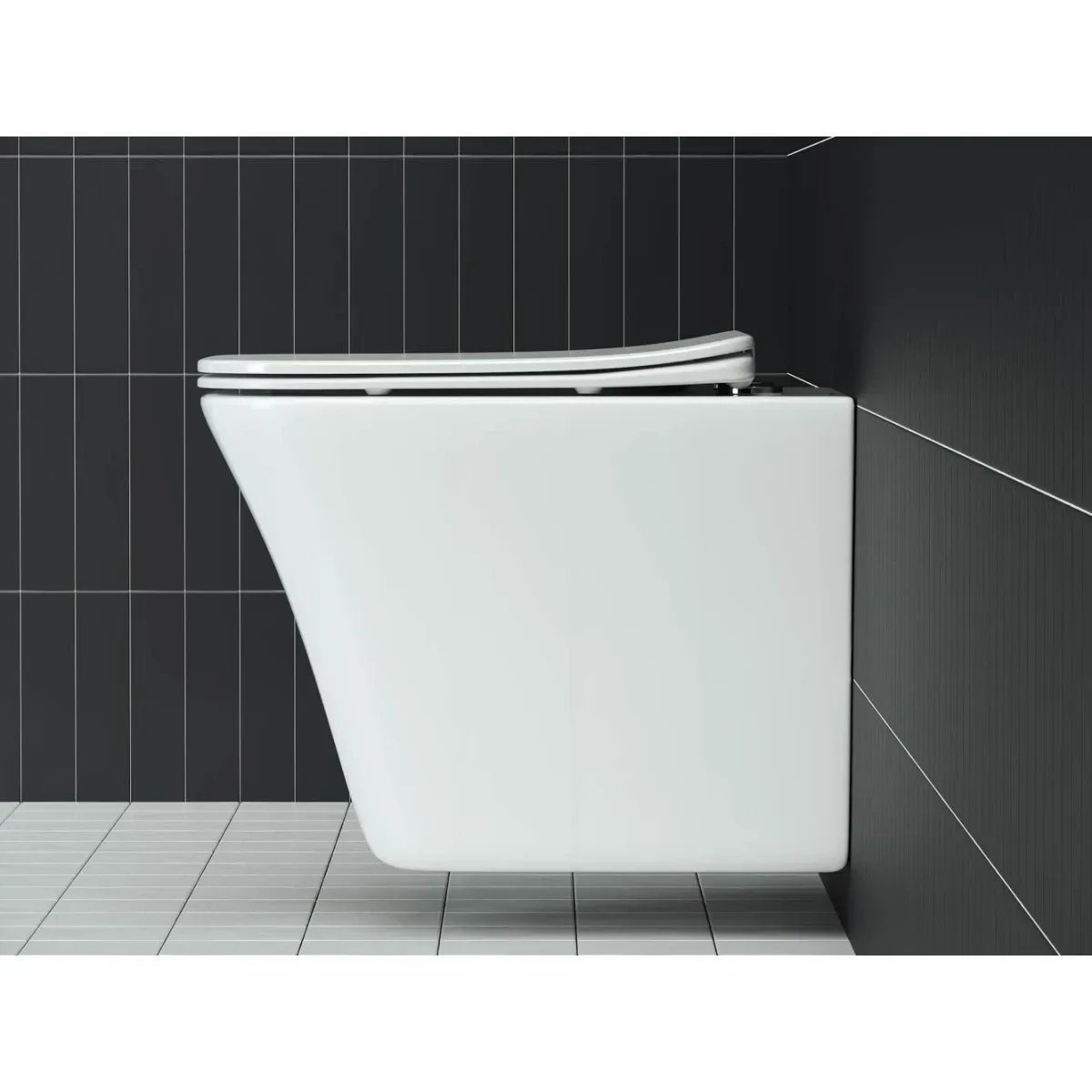 Унитаз подвесной Ceramica Nova Mono CN1902 безободковый, с сиденьем микролифт, белый