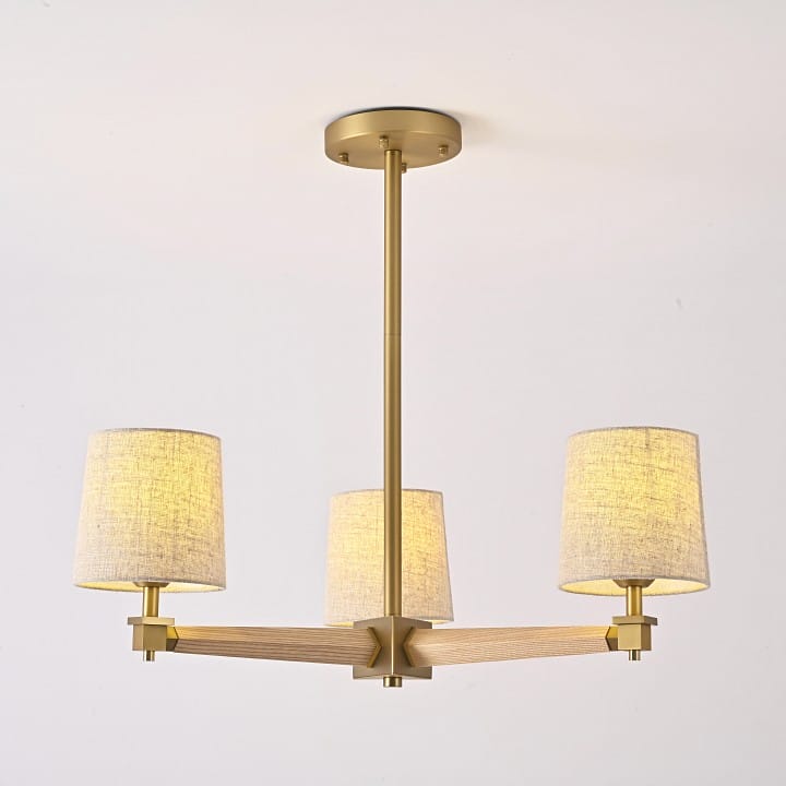 Люстра на штанге Imperiumloft Jorgenson Beige/Light wood STAVRA01