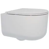 Унитаз подвесной Veconi Leggero VCN3-49T безободковый, торнадо, с сиденьем микролифт, белый