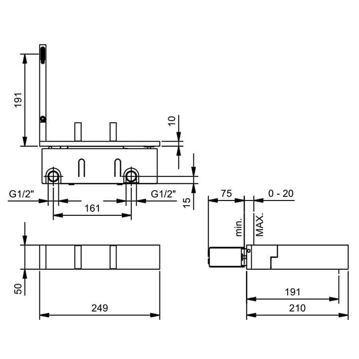 Смеситель для раковины Fantini AK/25 48 P5 T113B сталь