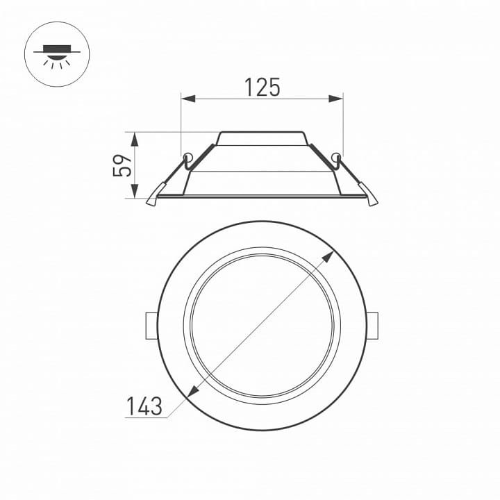 Встраиваемый светильник Arlight CYCLONE 023206(2)