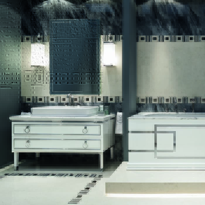 Комплект мебели Oasis Lutetia Composizione ED 18 белый глянцевый/хром