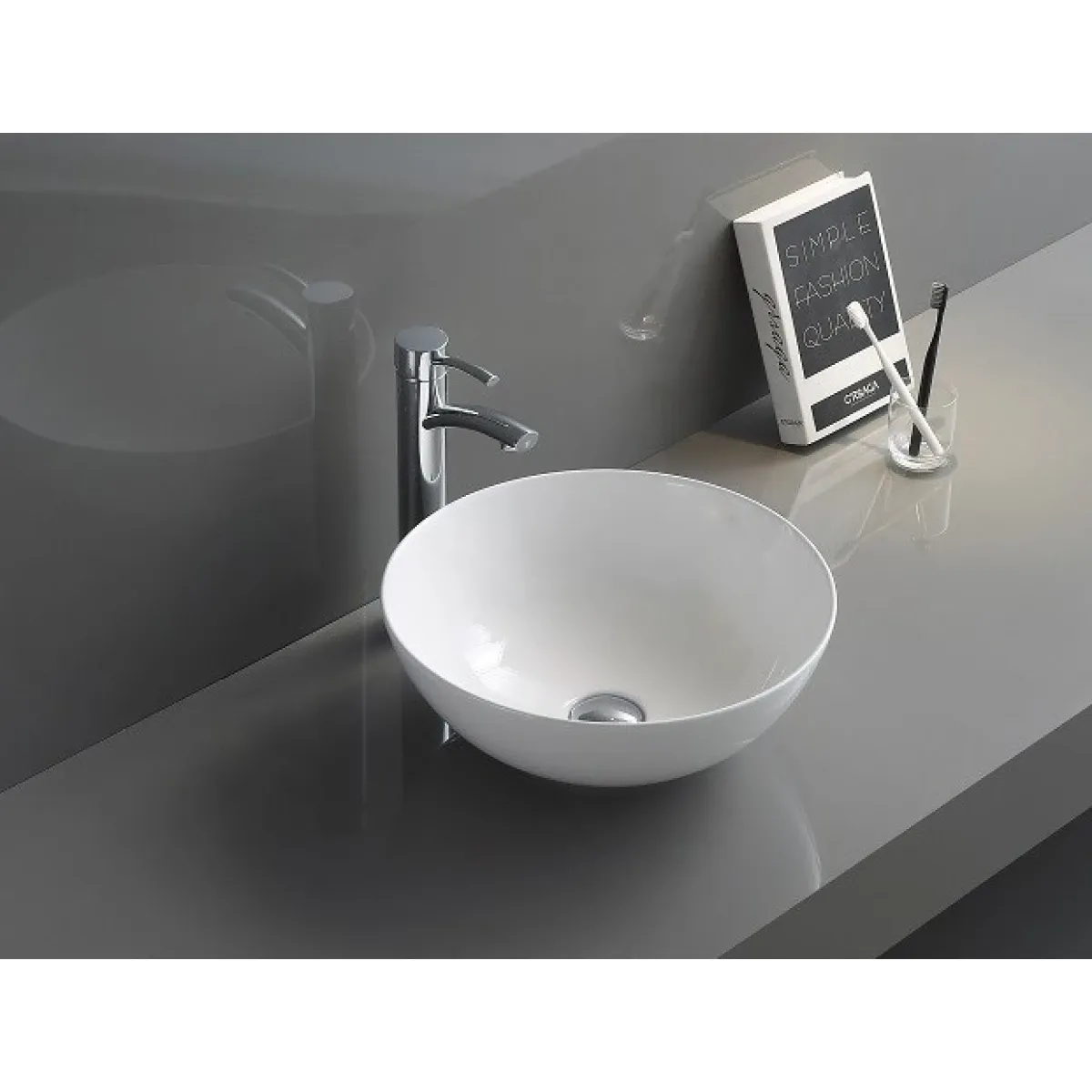 Раковина-чаша CeramaLux 104 41,5x41,5 см, накладная, белый