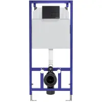 Инсталляция для унитаза Berges Novum L5 040215 с кнопкой смыва, черный матовый