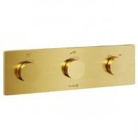 Термостат для ванны для душа Kludi Pushtronic 38300N0-00 брашированное золото