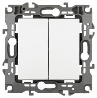Переключатель двухклавишный без рамки Эра Эра 12 12-1106-01М