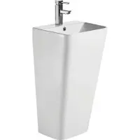 Раковина CeramaLux G-302 44x38 см, напольная, белый
