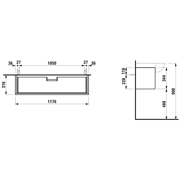 Раковина Laufen Classic 120 8.1385.8.000.104.1