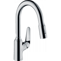 Смеситель для кухни hansgrohe Focus M42 180 2jet sBox 71821000 с вытяжным душем хром