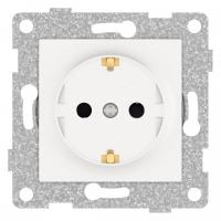 Розетка с заземлением и со шторкой без рамки Gusi Electric UGRA С11Р4-028