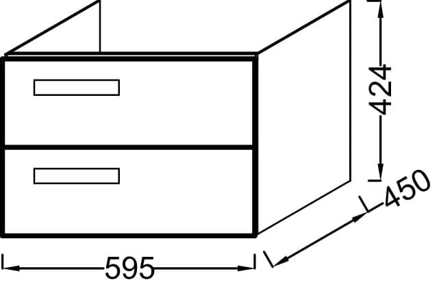 Тумба под раковину Jacob Delafon Rythmik 60 EB1301-E10