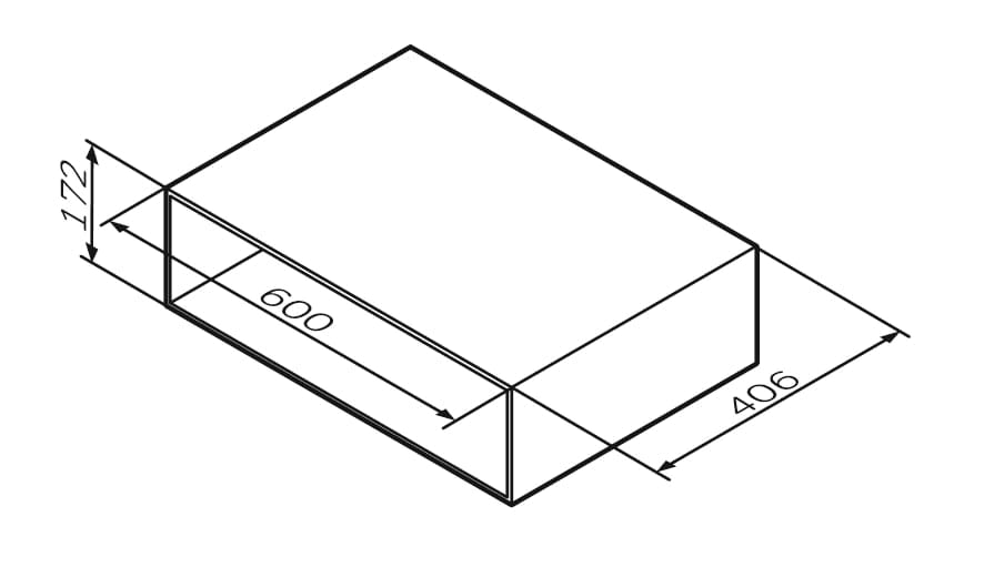 Подвесной открытый элемент AM.PM Gem 60 M90OHX0600NF орех