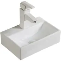 Раковина CeramaLux 9135/1 36x25 см, рукомойник, белый