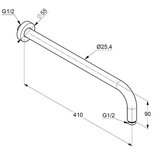 Кронштейн для душа Kludi A-Qa 6651439-00 черный матовый