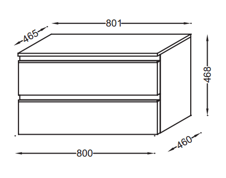 Тумба Jacob Delafon Vox 80 EB2061-RA-G1C белый