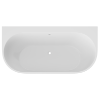 Ванна из искусственного камня 170x85 STWORKI Левангер ФР-00017392, пристенная, белая