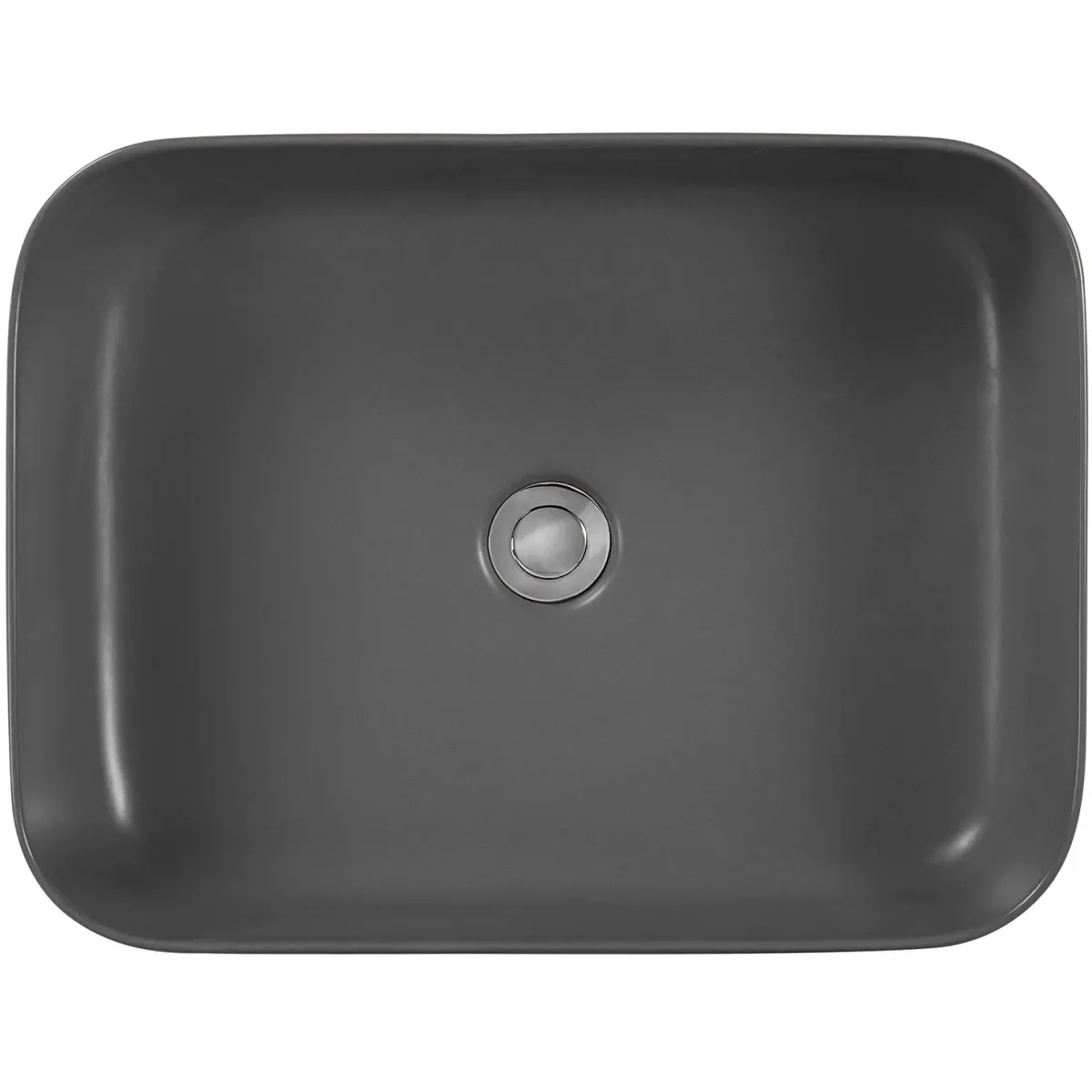 Раковина-чаша Aquatek Вега AQ5515-MG 50x39 см, накладная, серый матовый