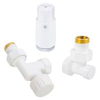 Комплект подключения SCHLOSSER STANDARD MINI 1/2" осевой, белый, с термоголовкой MINI М30х1,5