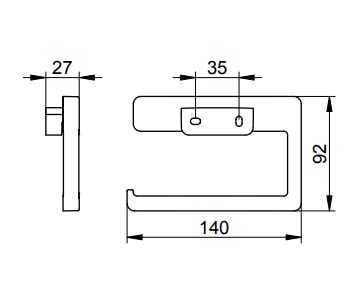 Держатель туалетной бумаги Keuco Moll 12762210000 нержавеющая сталь