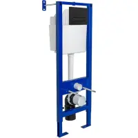 Инсталляция для унитаза Berges Atom Line 410 040340 с кнопкой смыва, черный матовый