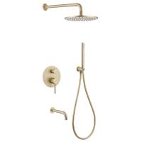 Душевой комплект Abber Wasser Kreis AF8117G золото матовое