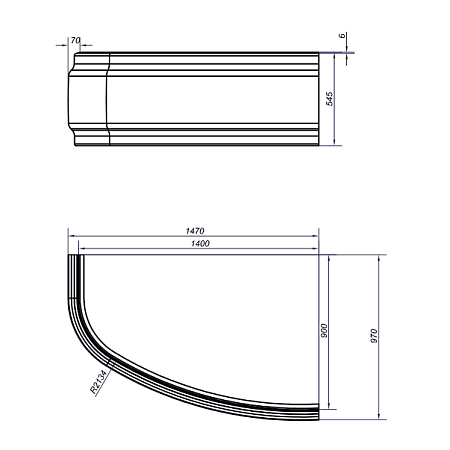 Экран Cersanit Joanna 140 R PA-JOANNA*140-R белый