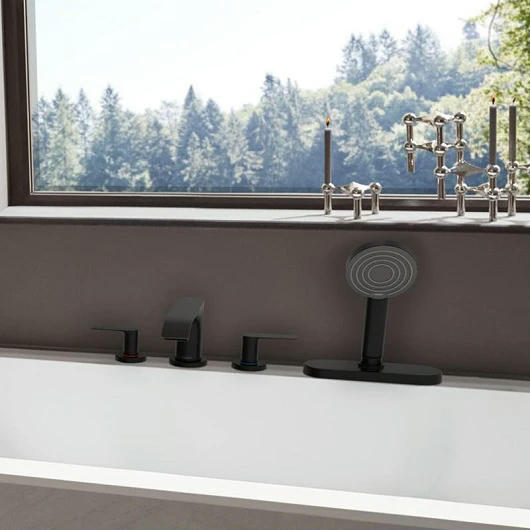 Смеситель для ванны hansgrohe Vivenis 75444670 матовый чёрный