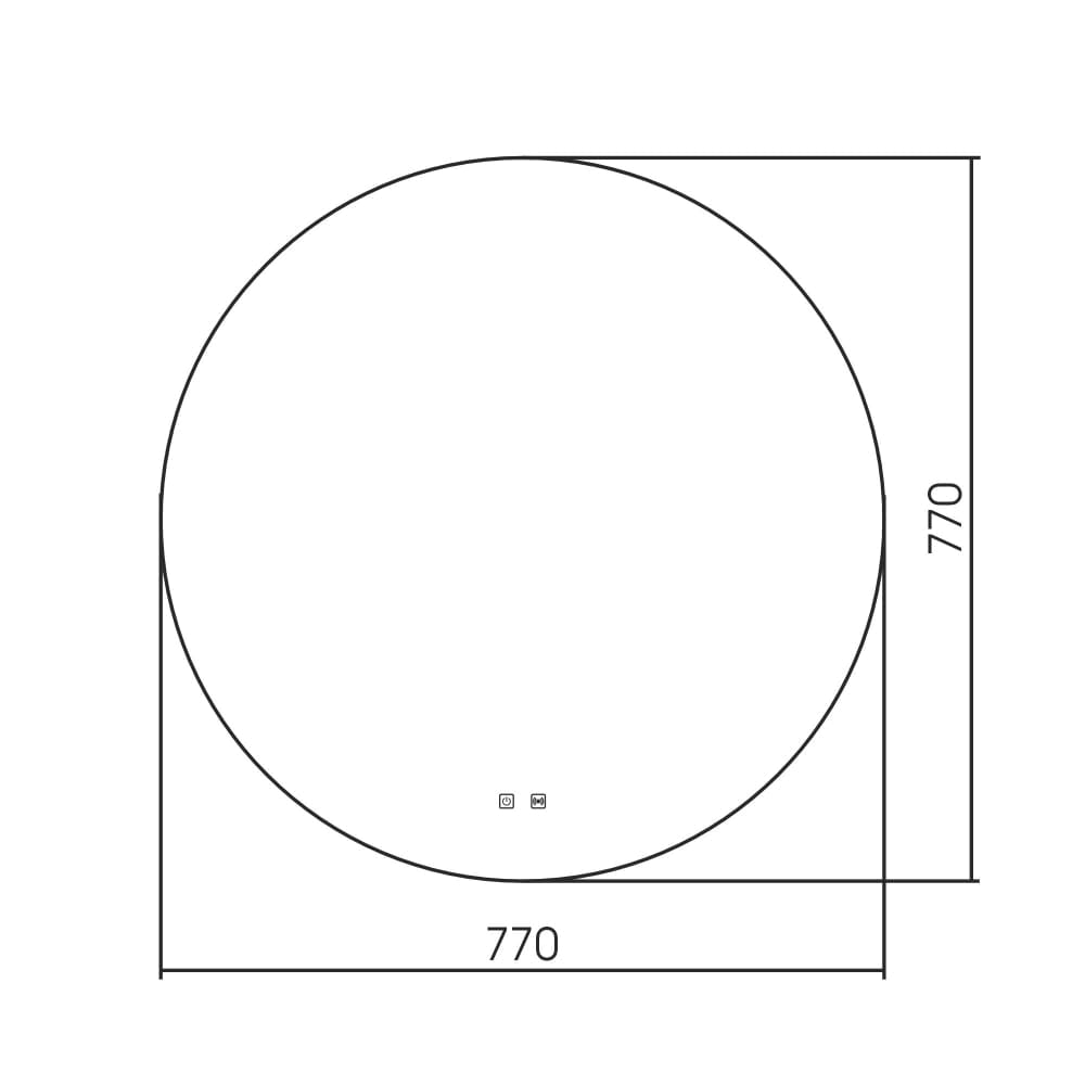 Зеркало с подсветкой Abber Mond AG6203S-0.77