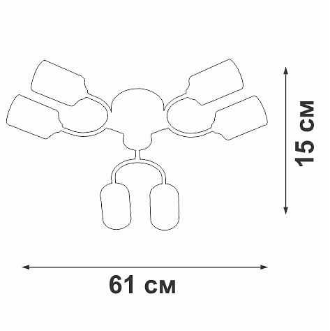 Потолочная люстра Vitaluce V2823 V2823-1/6PL