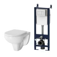 Комплект подвесной унитаз с инсталляцией AM.PM Sense IS301.74A1738 с сиденьем микролифт