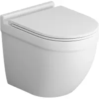 Унитаз подвесной Grossman GR-4483MSQ безободковый, торнадо, с сиденьем микролифт, белый матовый