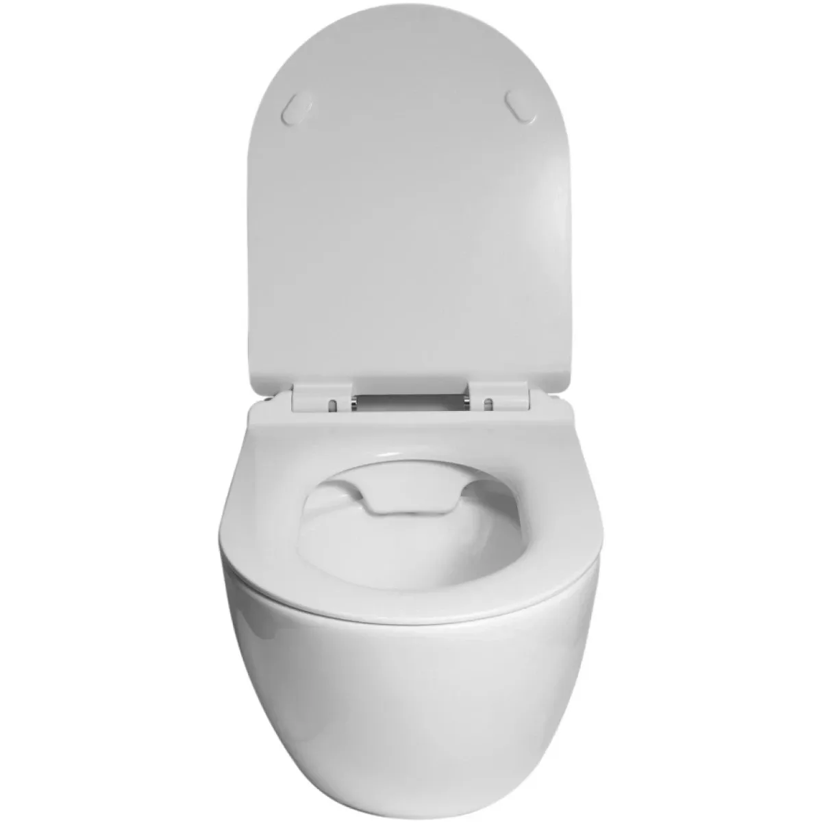 Унитаз подвесной SantiLine SL-5002 безободковый, с сиденьем микролифт, белый