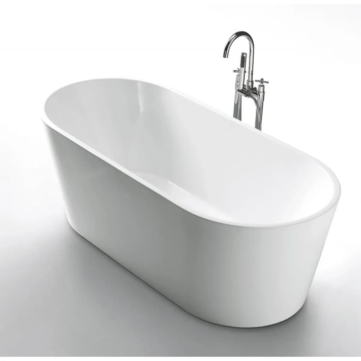 Акриловая ванна BelBagno BB202-1500-750 150x74 см, отдельностоящая, белый