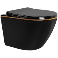 Подвесной безободковый унитаз с сиденьем микролифт Rea Carlo Mini REA-C8800