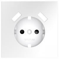 Накладка для розетки с заземлением и со шторками и 2хUSB type A Voltum S70 VLS000902