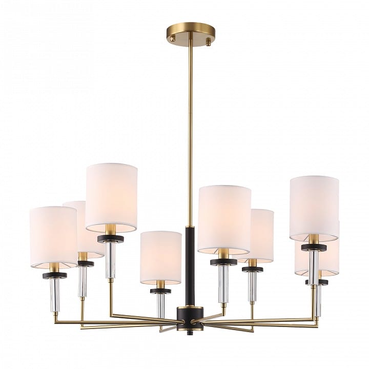 Люстра на штанге ST-Luce BLACK+BRASS SL1404.303.08