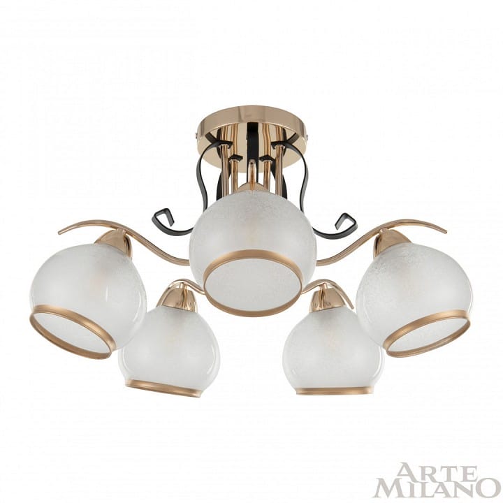 Потолочная люстра Arte Milano AMALFI-323306 323306/5 FG+BK