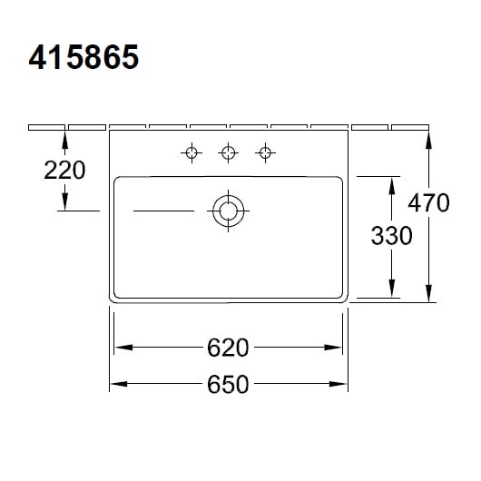 Раковина Villeroy&Boch Avento 65 41586501 альпийский белый