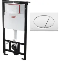 Инсталляция для унитаза AlcaPlast Sadromodul AM101/1120-3:1 RU M70-0001 с кнопкой смыва, белый